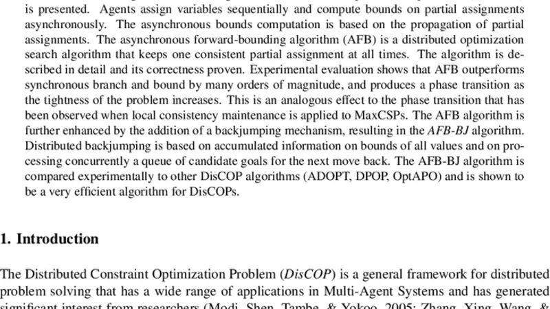 Asynchronous Forward Bounding for Distributed COPs