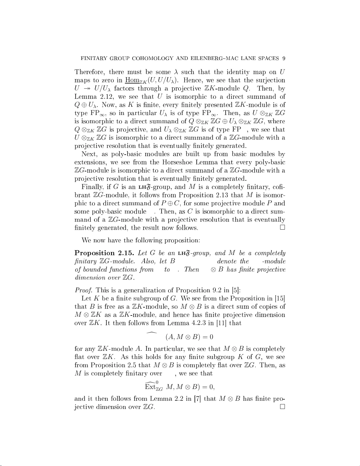 LH F군의 거의 전역 유한성 코호몰로지와 K(G,1) 공간의 셀 구조