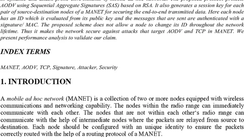 Secure Routing and Data Transmission in Mobile Ad Hoc Networks