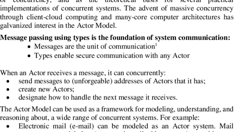 Actor Model of Computation: Scalable Robust Information Systems