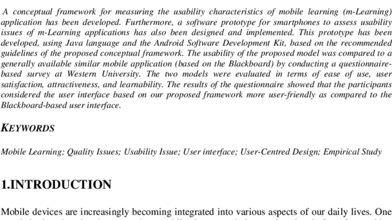 스마트폰 모바일 학습 앱 인터페이스 사용성 연구