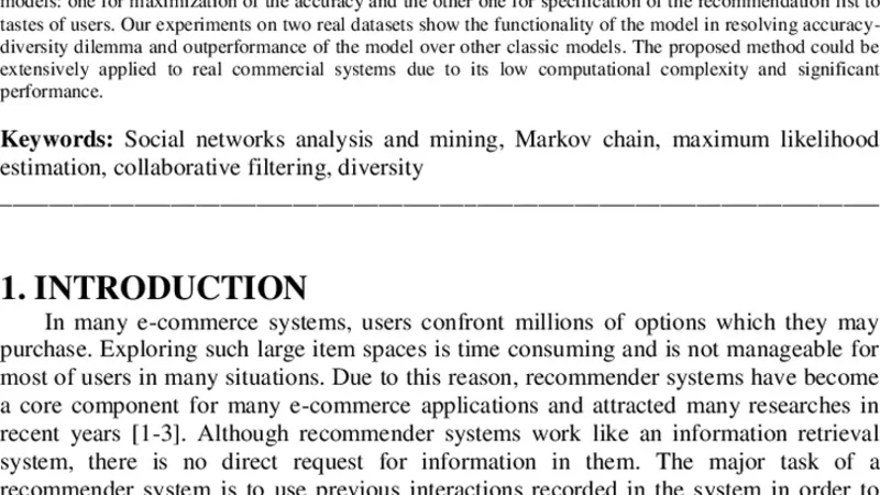 A probabilistic model to resolve diversity-accuracy challenge of   recommendation systems