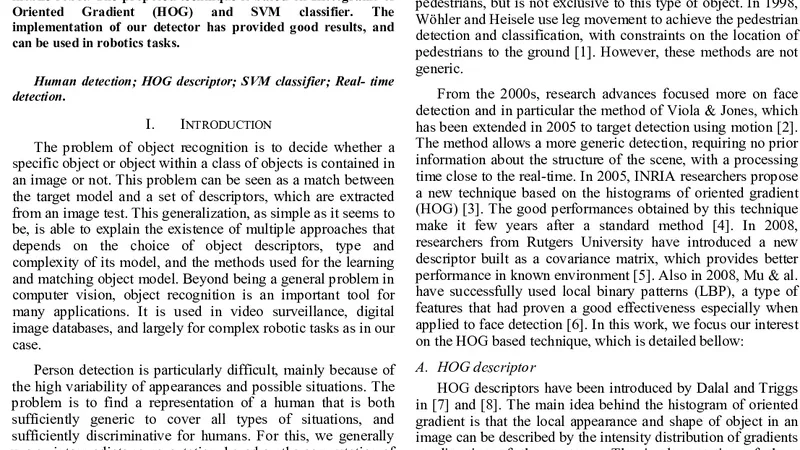HOG based Fast Human Detection