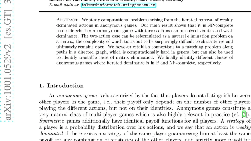 On Iterated Dominance, Matrix Elimination, and Matched Paths