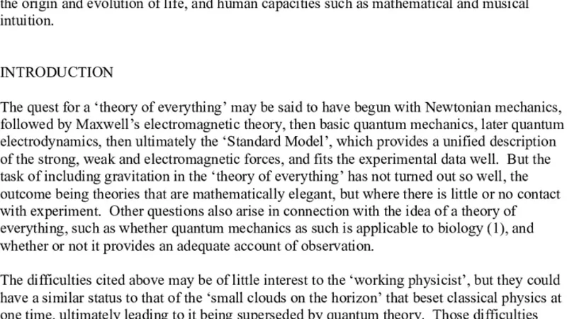 A structural theory of everything