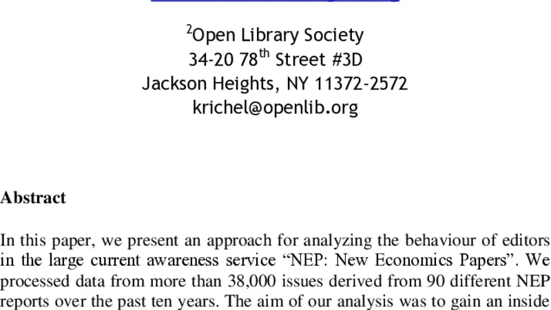 Assessing a human mediated current awareness service