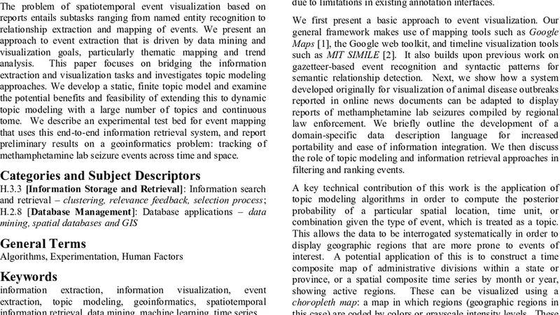 Visualization of Clandestine Labs from Seizure Reports: Thematic Mapping   and Data Mining Research Directions
