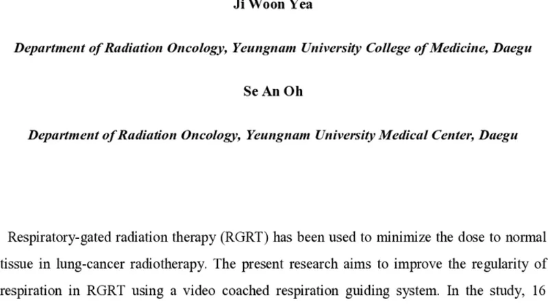 영상 기반 호흡 안내 시스템을 이용한 호흡 규칙성 향상 연구