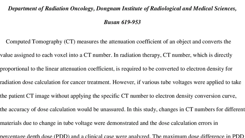 Effects of the difference in tube voltage of the CT scanner on dose   calculation