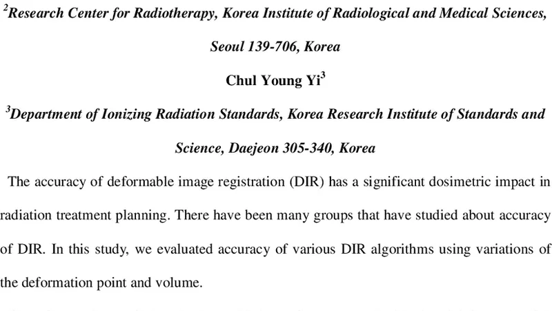 Evaluation of various Deformable Image Registrations for Point and   Volume Variations