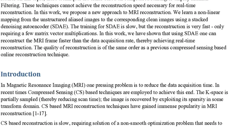 Real-time Dynamic MRI Reconstruction using Stacked Denoising Autoencoder
