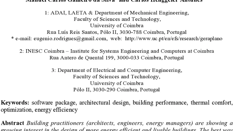 GerAPlanO - A new building design tool: design generation, thermal   assessment and performance optimization