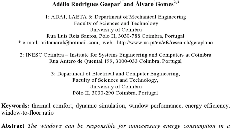 A parametric study of window-to-floor ratio of three window types using   dynamic simulation