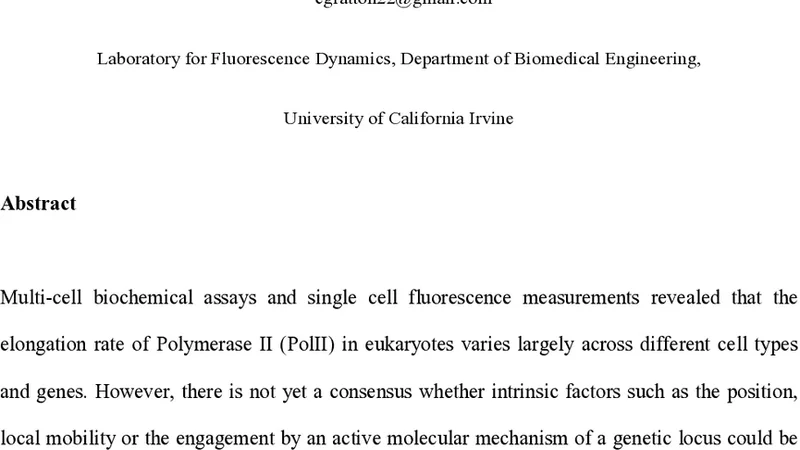 고속 3D 나노이미징으로 본 동일 유전자 전사 속도 변이 시각화
