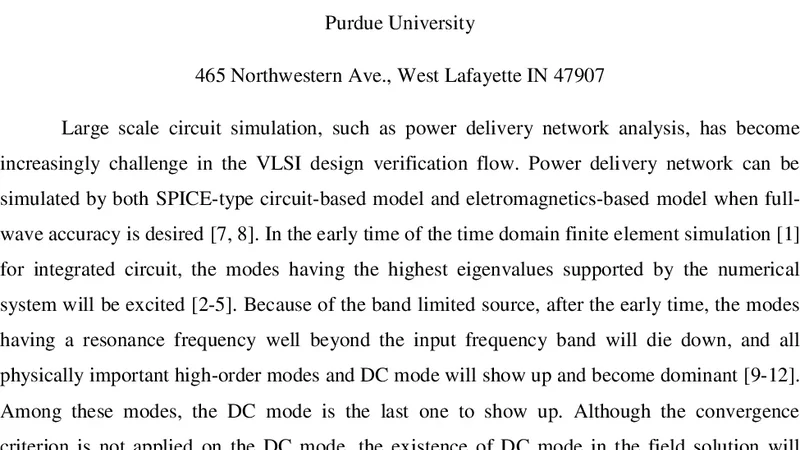 Fast and Rigorous DC Solution in Finite Element Method for Integrated   Circuit Analysis