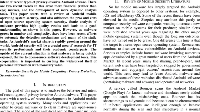 모바일 보안의 두 흐름 금전적 동기와 정적 동적 분석 전환