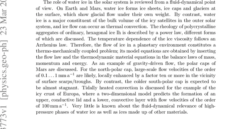 Fluid dynamics of planetary ices