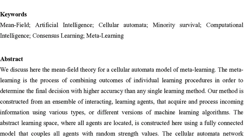 Mean-Field Theory of Meta-Learning