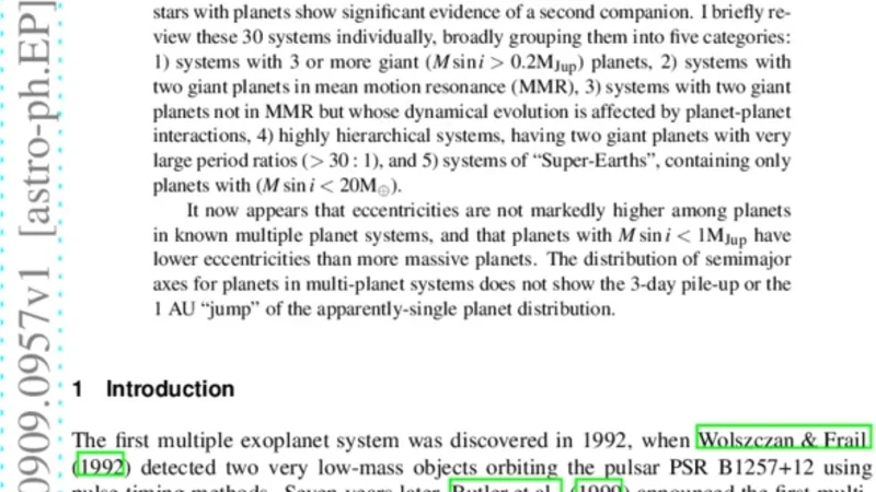 A Survey of Multiple Planet Systems