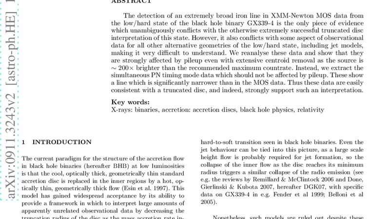 A re--analysis of the iron line in the XMM-Newton data from the low/hard   state in GX339--4