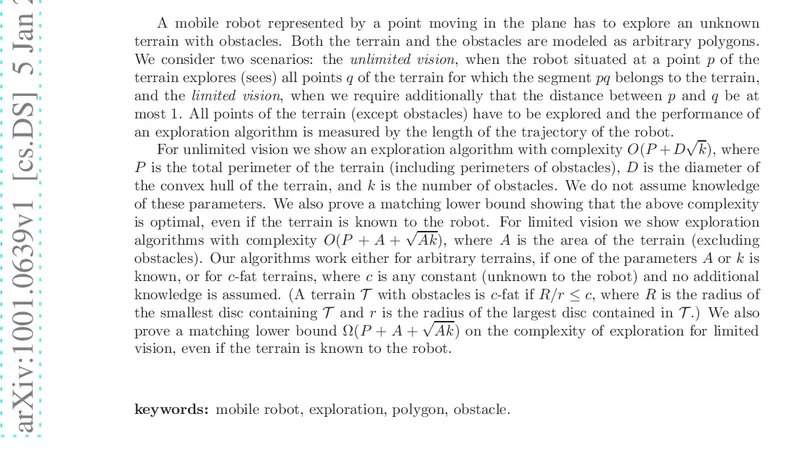 장애물 있는 지형의 최적 탐색