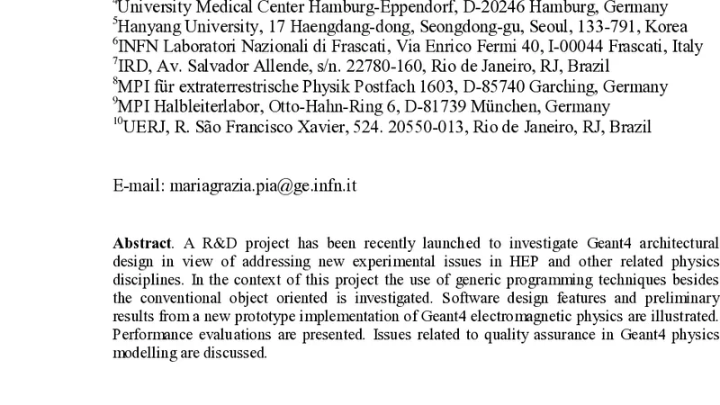 Design and performance evaluations of generic programming techniques in   a R&D prototype of Geant4 physics