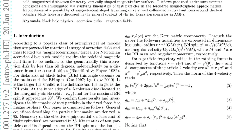 Launching of jets by cold, magnetized disks in Kerr Metric