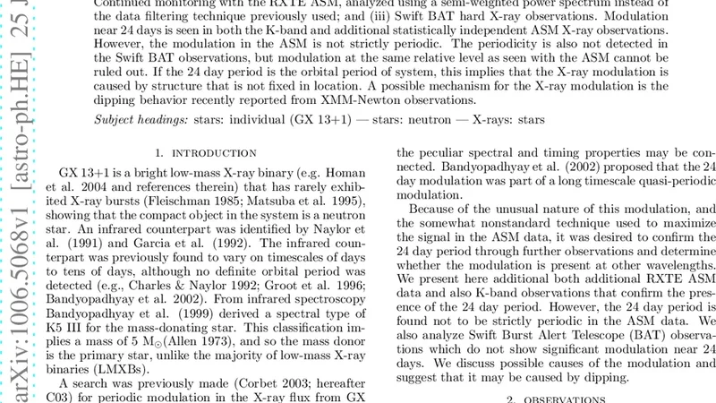 GX 13+1의 24일 주기: 적외선·X선 동시 관측이 밝힌 새로운 해석