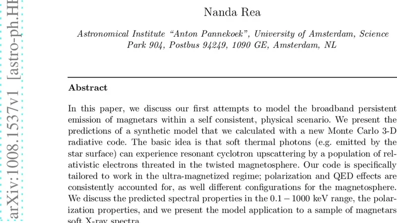 자기성 별의 광대역 지속 방사 모델링