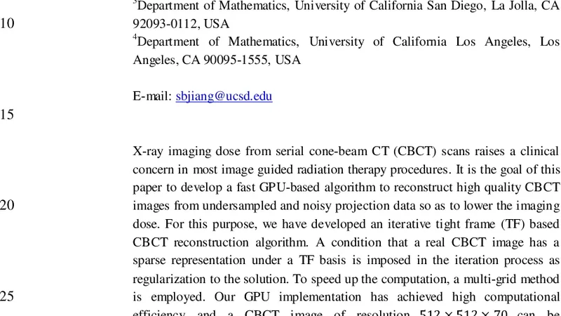 GPU 기반 반복 콘빔 CT 재구성: 타이트 프레임 정규화와 다중 격자 가속