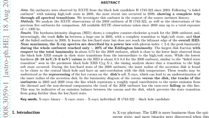 RXTE가 포착한 H1743 322 2009년 폭발의 전이와 디스크‑코로나 상호작용