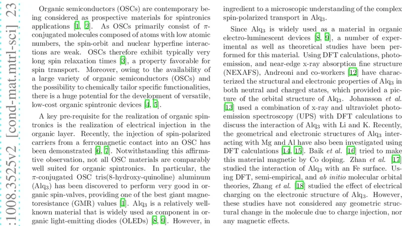 Charge-induced spin polarization in non-magnetic organic molecule   Alq$_{3}$