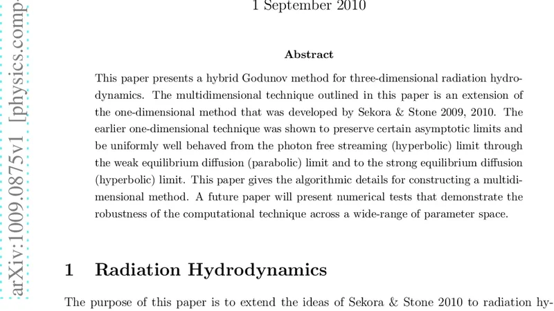 Extending a Hybrid Godunov Method for Radiation Hydrodynamics to   Multiple Dimensions