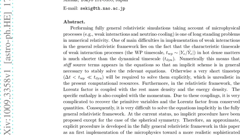 An implementation of the microphysics in full general relativity :   General relativistic neutrino leakage scheme