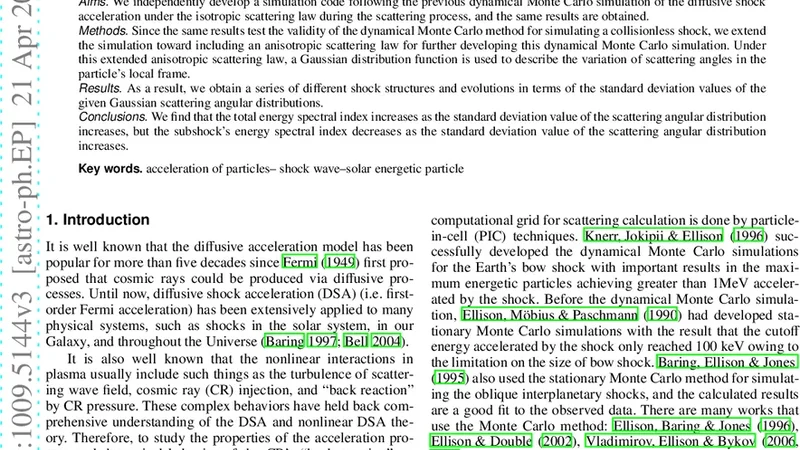 다중 산란 각분포를 이용한 확산 충격파 몬테카를로 시뮬레이션