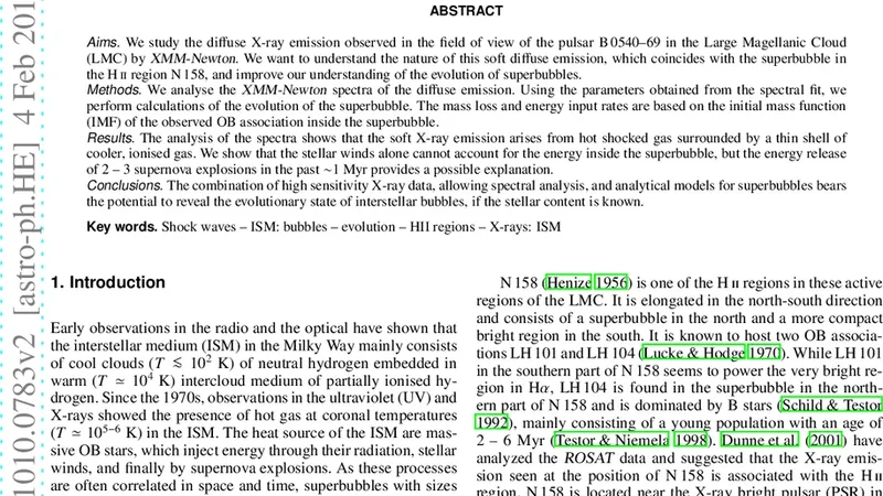 XMM-Newton observations of a superbubble in N 158 in the LMC