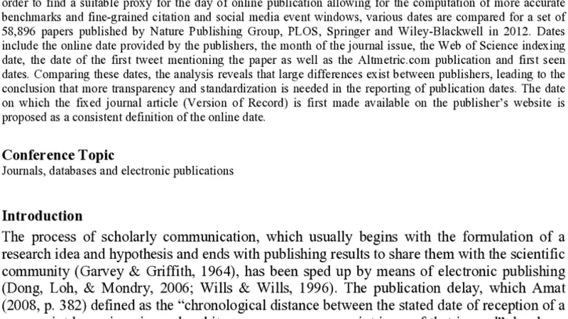 온라인 공개일이 논문 출판일을 정의한다