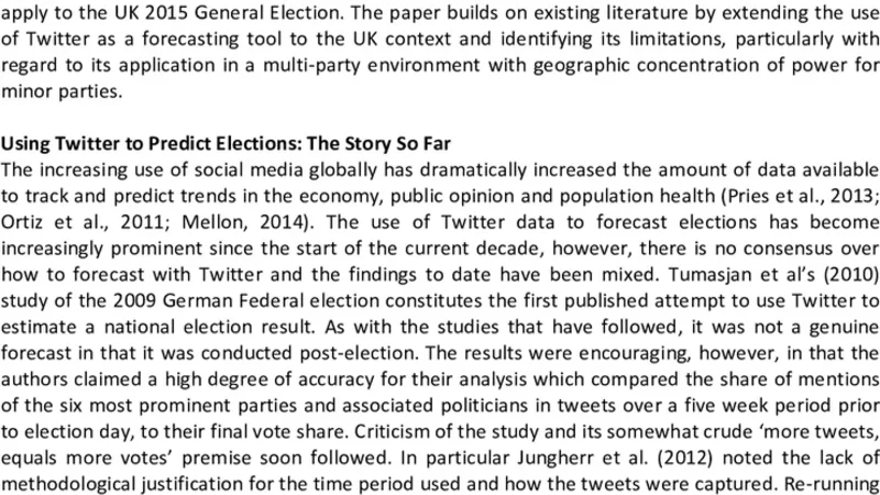 140 Characters to Victory?: Using Twitter to Predict the UK 2015 General   Election