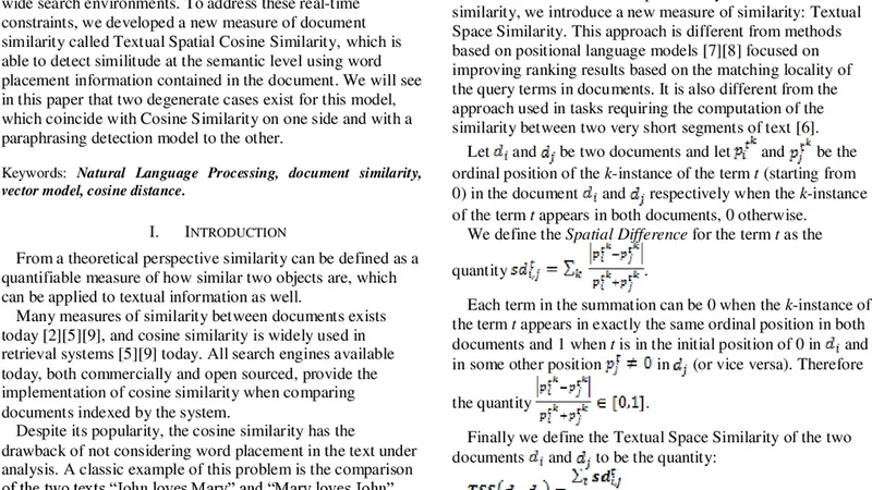 텍스트 공간 코사인 유사도