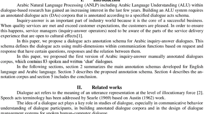 Arabic Inquiry-Answer Dialogue Acts Annotation Schema