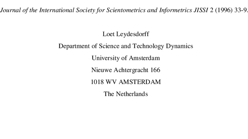과학계량학과 과학연구: 단어와 공동단어에서 정보와 확률 엔트로피로