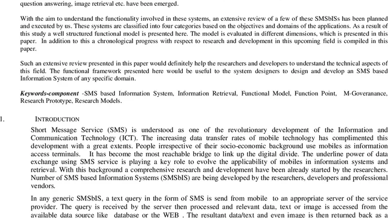 A survey of SMS based Information Systems