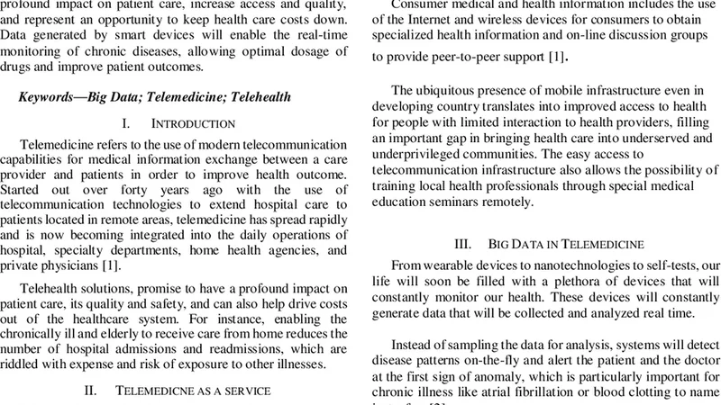 Transforming Telemedicine Through Big Data Analytics