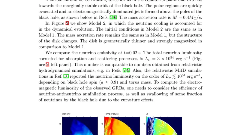 Accretion and outflow from a magnetized, neutrino cooled torus in the   gamma ray burst central engine