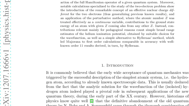 두 전자 원자 문제에 대한 마요라나 해법