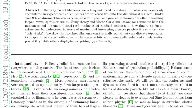 Helices at Interfaces