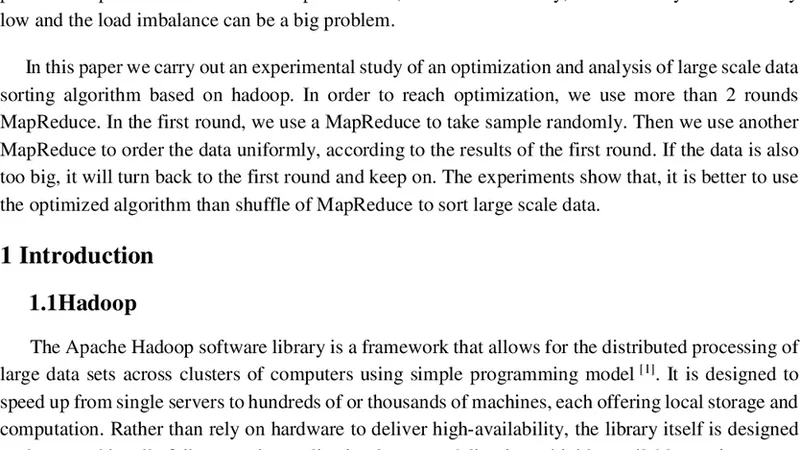 Optimization and analysis of large scale data sorting algorithm based on   Hadoop