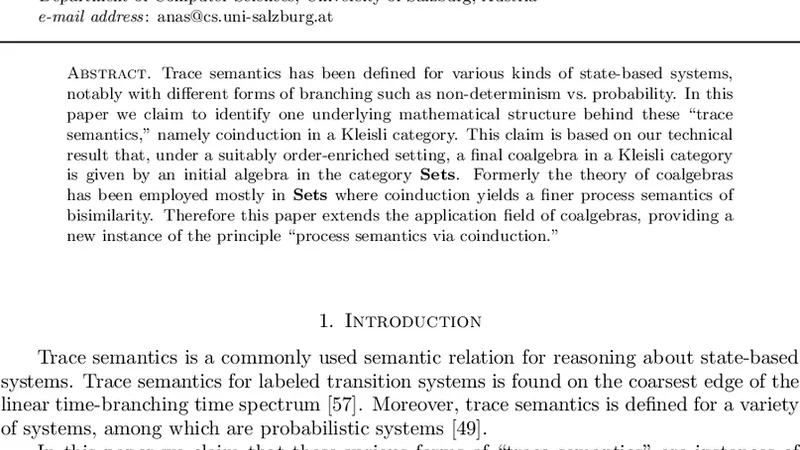Generic Trace Semantics via Coinduction