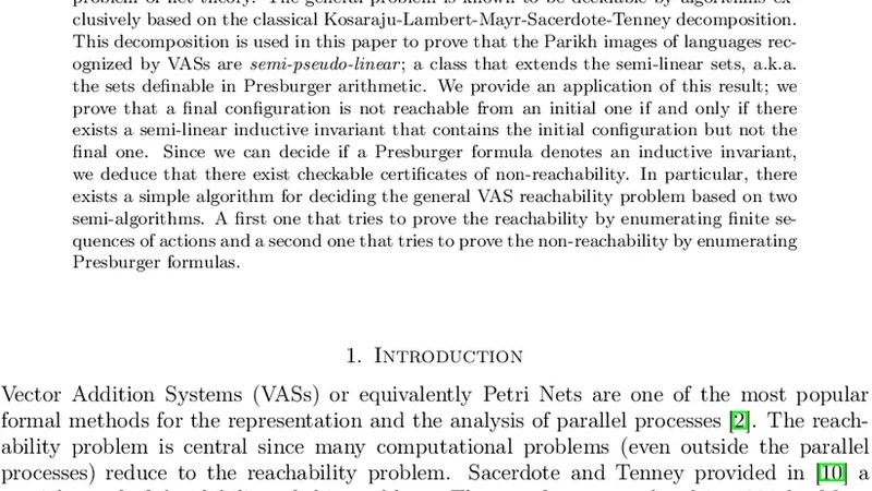 The General Vector Addition System Reachability Problem by Presburger   Inductive Invariants