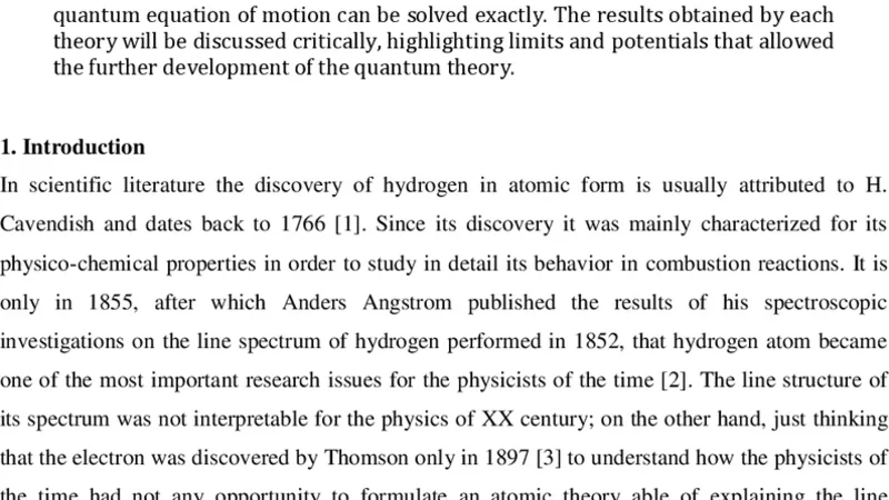 수소 원자와 현대 양자역학의 탄생